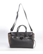 Jimmy Choo Charcoal Leather Rosalie Convertible Satchel - Lyst