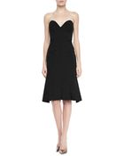 Nina Ricci Strapless Sweetheart Bustier Dress - Lyst