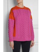 Stella McCartney Chunky Cable-Knit Cotton-Blend Sweater - Lyst