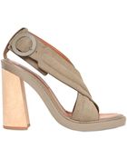 Stella McCartney 125Mm Crossed Faux Leather Sandals - Lyst