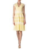 Temperley London Lemon Lace Pleated Dress - Lyst