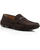 Giorgio Armani Suede Driver - Lyst