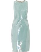 Richard Nicoll Patent Leather Panel Dress - Lyst
