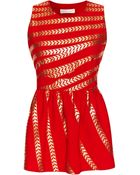 Alexander Terekhov Open Back Top with Gold Wheat Print - Lyst
