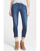 Ag Adriano Goldschmied The Stilt Roll Cuff Skinny Jeans - Lyst