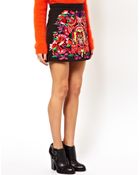 Asos Aline Mini Skirt with Premium Embroidery - Lyst