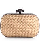 Bottega Veneta Woven Mini Knot Clutch - Lyst