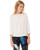 Tibi Silk Easy Sweatshirt - Lyst