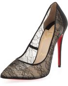 Christian Louboutin Pigalace Peep-Toe Pump - Lyst