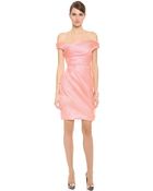 Lela Rose Off Shoulder Draped Dress - Lyst