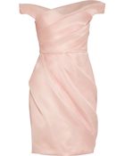 Lela Rose Pleated Silk-Organza Dress - Lyst