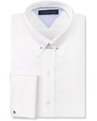 Tommy Hilfiger White French Cuff Dress Shirt With Collar Bar - Lyst