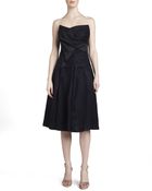 Donna Karan New York Strapless Sculpted Bustier Dress - Lyst