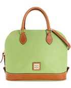 Dooney & Bourke Pebble Zip Top Satchel - Lyst
