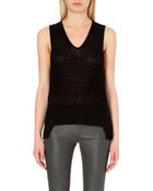 Helmut Lang Irregular Silk Tank Top - Lyst