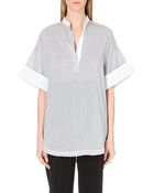 3.1 Phillip Lim Cotton-blend Collarless Top - Lyst