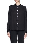 Elizabeth And James 'Lynde' Satin Collar Chiffon Blouse - Lyst