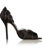 Oscar de la Renta Petali Paneled Satin Pumps - Lyst