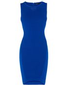 Karen Millen Ripple Stitch Knit Dress - Lyst