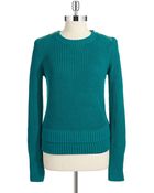 Michael Michael Kors Zipper Accented Knit Sweater - Lyst