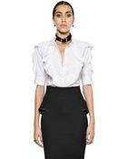 Givenchy Ruffled Cotton Poplin Shirt - Lyst