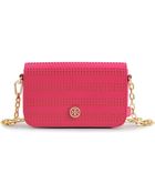 Tory Burch Robinson Perforated Clutch - Lyst