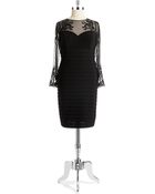 Xscape Plus Tiered Illusion Dress - Lyst