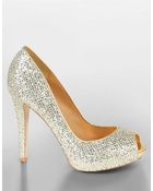 Badgley Mischka Humbee Ii Metallic Leather Pumps - Lyst