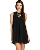 BCBGeneration High-Neck Pleated Dress - Lyst