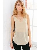 Silence + Noise Silence + Noise Graphic Strap Tank Top - Lyst