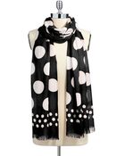 Kate Spade Polka Dot Scarf - Lyst