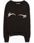 Zara Sweater With Asymmetric Hem - Lyst
