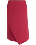 Joseph Crepe Stretch Ali Skirt In Ruby - Lyst