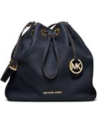 Michael Kors Jules Drawstring Leather Large Shoulder Bag - Lyst