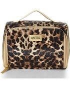 Kenneth Cole Reaction Brown Leopard Print Front Zip Train Case - Lyst