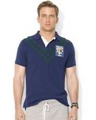 Polo Ralph Lauren Custom-Fit Chevron-Stripe Polo Shirt - Lyst