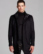 John Varvatos Collection Zip Top Coat - Lyst