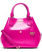 Michael Kors Greenwich Large Saffiano Leather Satchel - Lyst