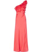 Valentino Ruffled Silk Gown - Lyst