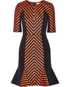 Matthew Williamson Paneled Matelassã© And Jacquard Dress - Lyst
