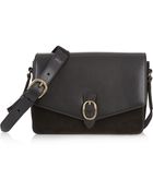 Isabel Marant Lowell Leather and Suede Shoulder Bag - Lyst