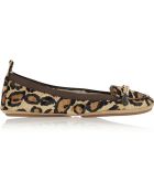 Yosi Samra Fold-Up Leopard-Print Calf Hair Flats - Lyst
