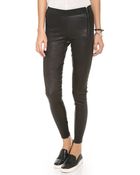 Just Female Amy Stretch Leather Pants - Black - Lyst