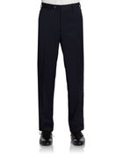 Saks Fifth Avenue Black Label Classic-Fit Wool Gabardine Pants - Lyst