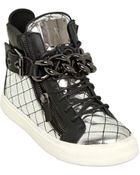 Giuseppe Zanotti 20Mm Quilted Mirror Leather Sneakers - Lyst