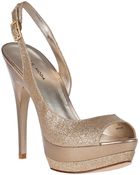 Pelle Moda Gleam Evening Sandal Gold Glitter - Lyst