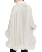 Sofia Cashmere Fox Fur-Trimmed Cashmere U-Cape - Lyst