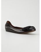 Lanvin Bow Ballerinas - Lyst