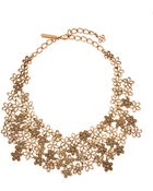Oscar de la Renta Crystal Flower Bib Necklace - Lyst