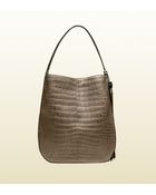 Gucci Lady Tassel Crocodile Hobo - Lyst